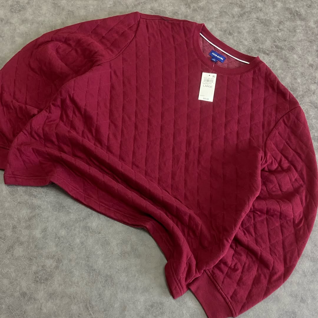 Club Room  Quilted Crewneck Sweatshirt