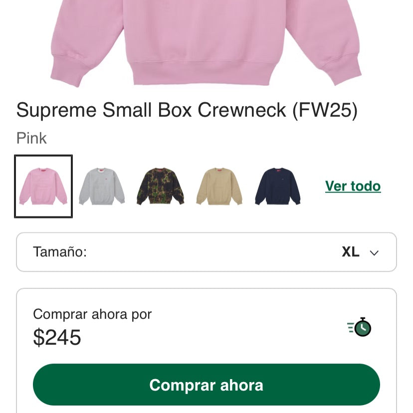 Supreme Small Box Crewneck (FW25)