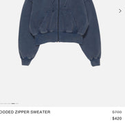 ACNE STUDIOS HOODED ZIPPER SWEATER