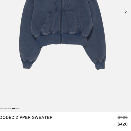 ACNE STUDIOS HOODED ZIPPER SWEATER