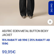AELFRIC EDEN METAL BUTTON BOXY JACKET