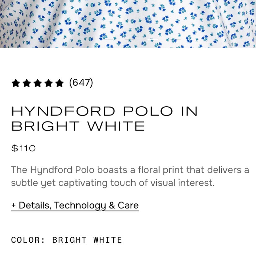 REDVANLY HYNDFORD POLO IN BRIGHT WHITE
