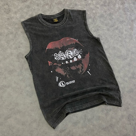 Whashed Lip Print TankTop
