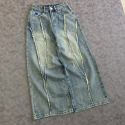 AELFRIC EDEN BAGGY FRINGE JEANS