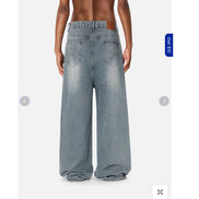 AELFRIC EDEN BAGGY FRINGE JEANS
