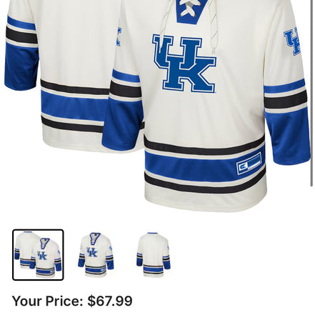 Kentucky Wildcats Colosseum Puck Proud Fashion Hockey Jersey