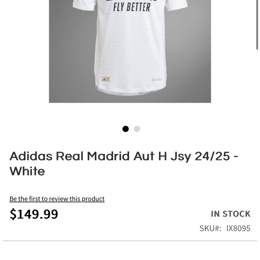 Adidas Real Madrid 24/25 Jersey