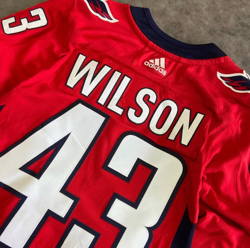 Washington Capitals Tom Wilson adidas Red Home Authentic Player Jersey