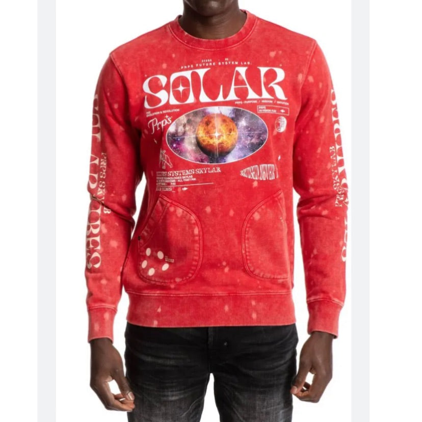 PRPS Starlight Red E97S12 Crewneck