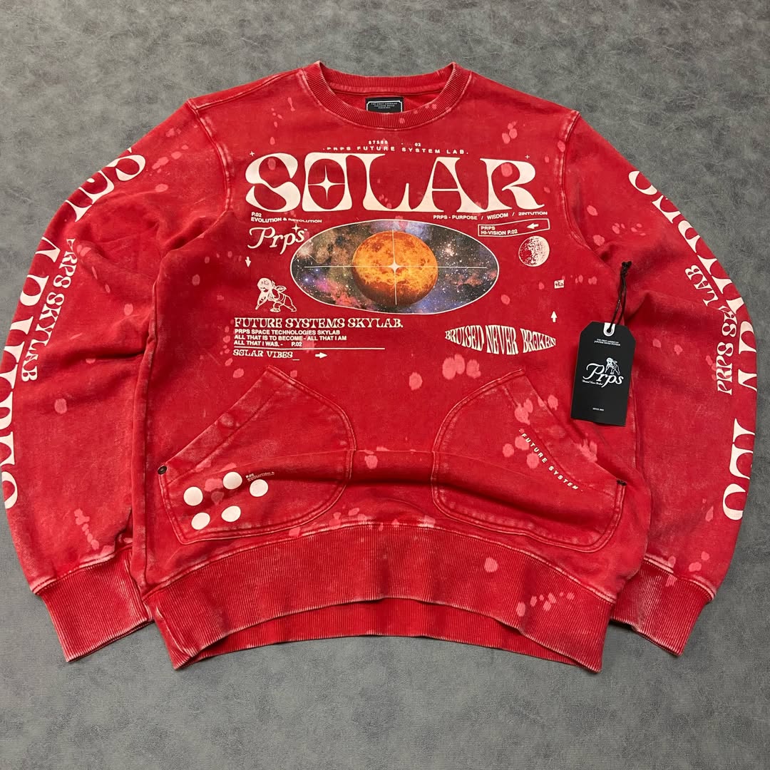 PRPS Starlight Red E97S12 Crewneck