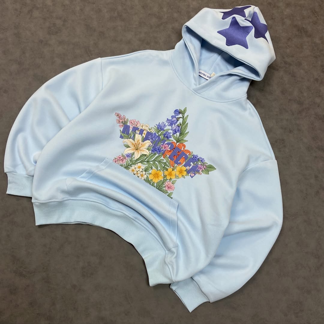 AELFRIC EDEN STAR FLORAL GRAPHIC HOODIE