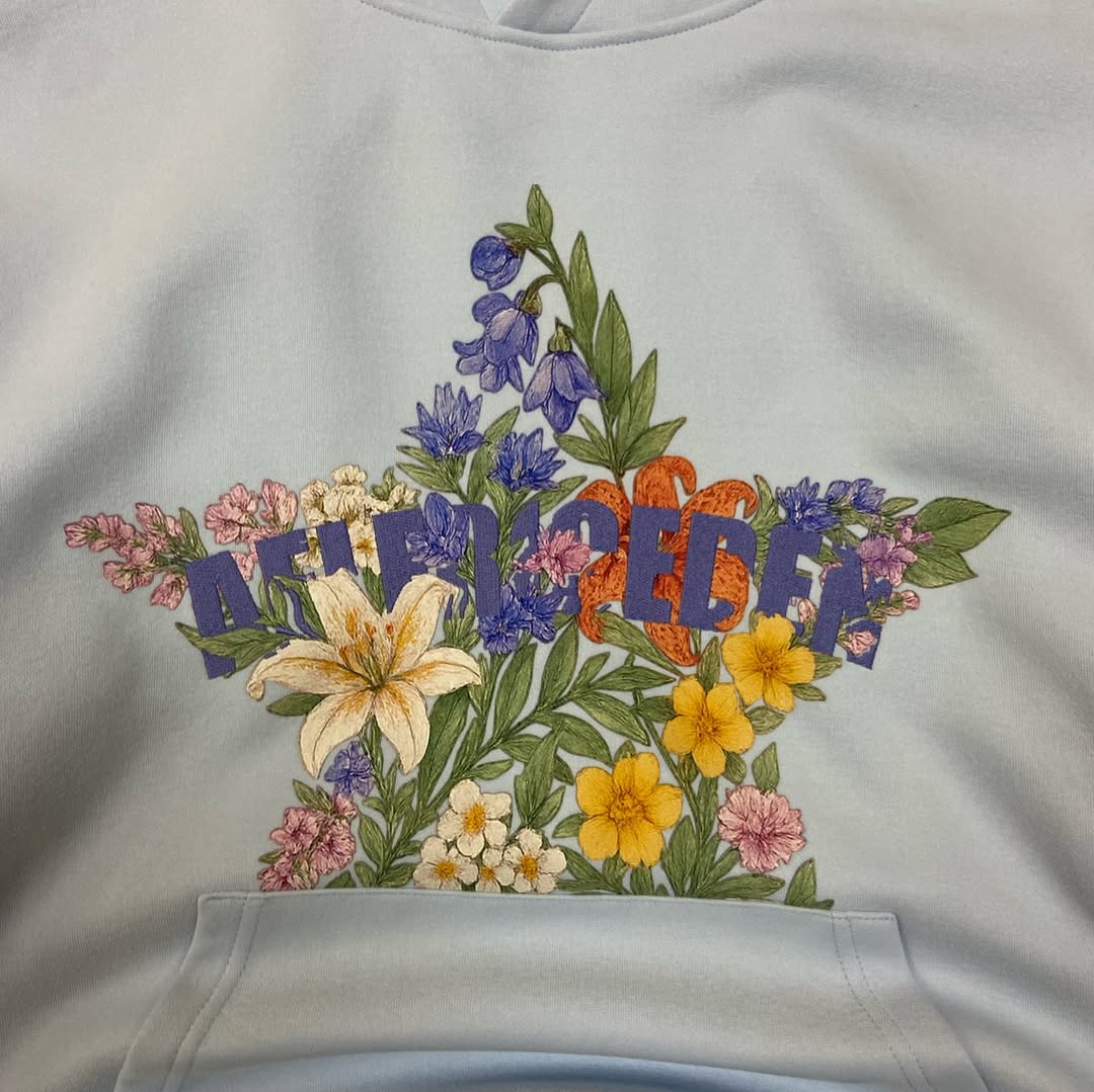 AELFRIC EDEN STAR FLORAL GRAPHIC HOODIE