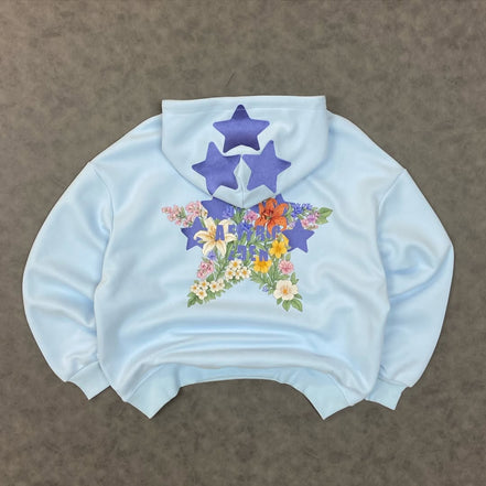 AELFRIC EDEN STAR FLORAL GRAPHIC HOODIE