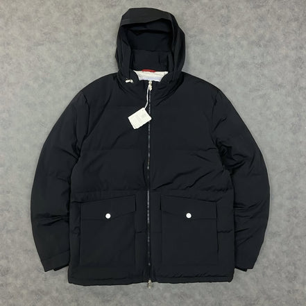 Brunello Cucinelli - Quilted Shell Hooded Down Jacket - Black