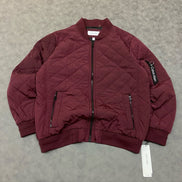 Calvin Klein Ribbed Collar Quilted Bomber Jacket