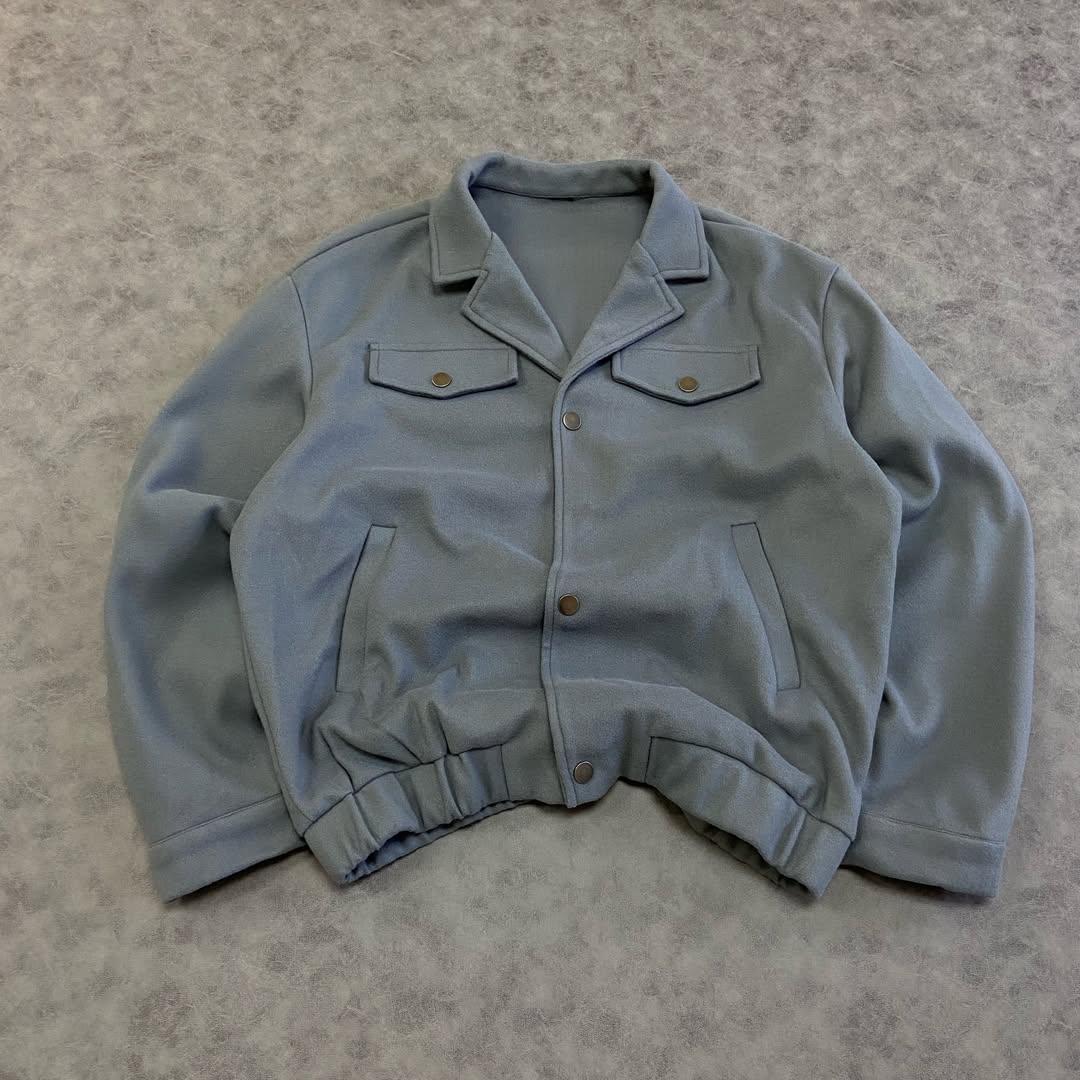 Casual Grey Suedette Fleece Jacket