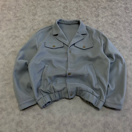 Casual Grey Suedette Fleece Jacket