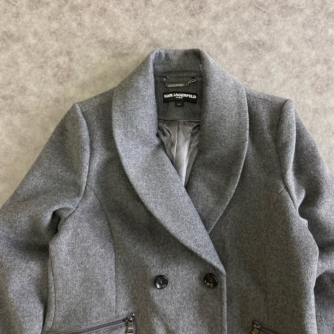KARL LAGERFELD DOUBLE BREASTED OVERCOAT