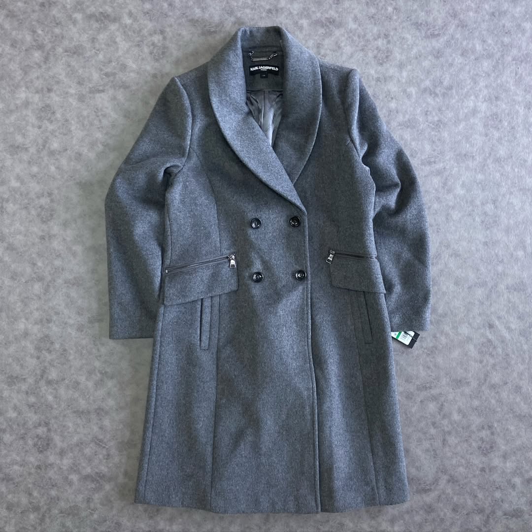 KARL LAGERFELD DOUBLE BREASTED OVERCOAT