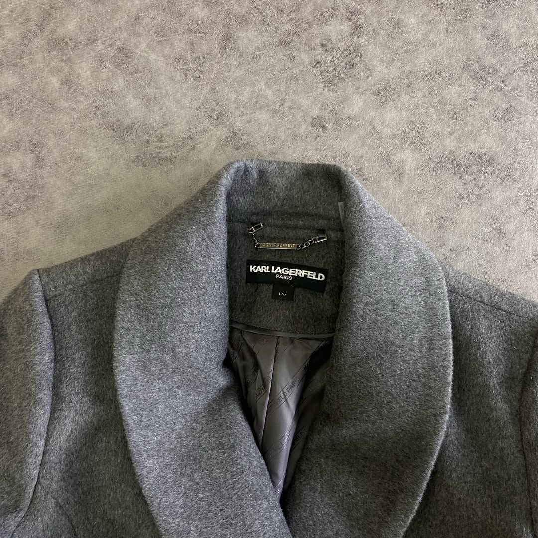 KARL LAGERFELD DOUBLE BREASTED OVERCOAT