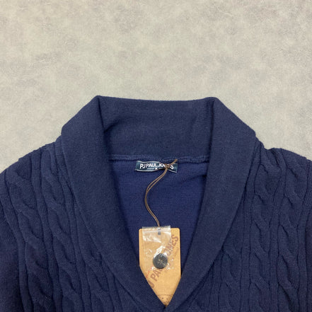 PJ PAUL JONES Strickjacke Herren Button Down Cardigan Mit Schalkragen