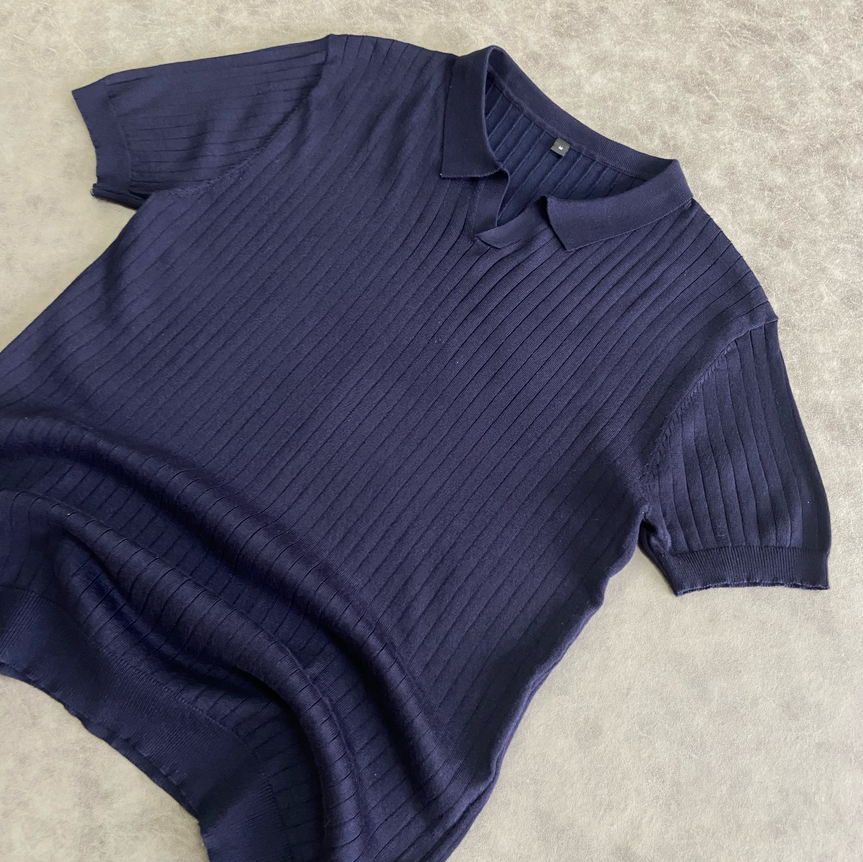 Cable Knit Polo Shirt