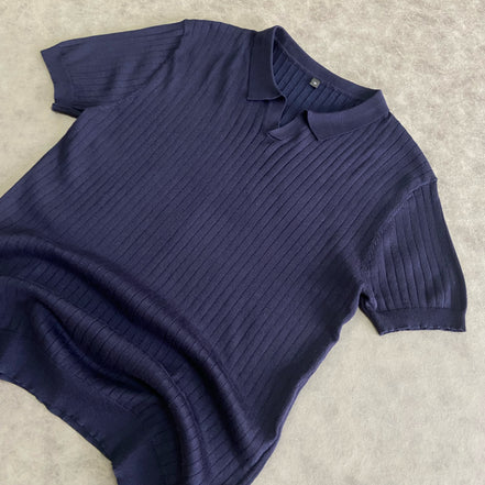 Cable Knit Polo Shirt