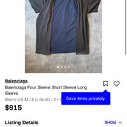 Balenciaga Unity Oakley 4-Sleeve T-shirt