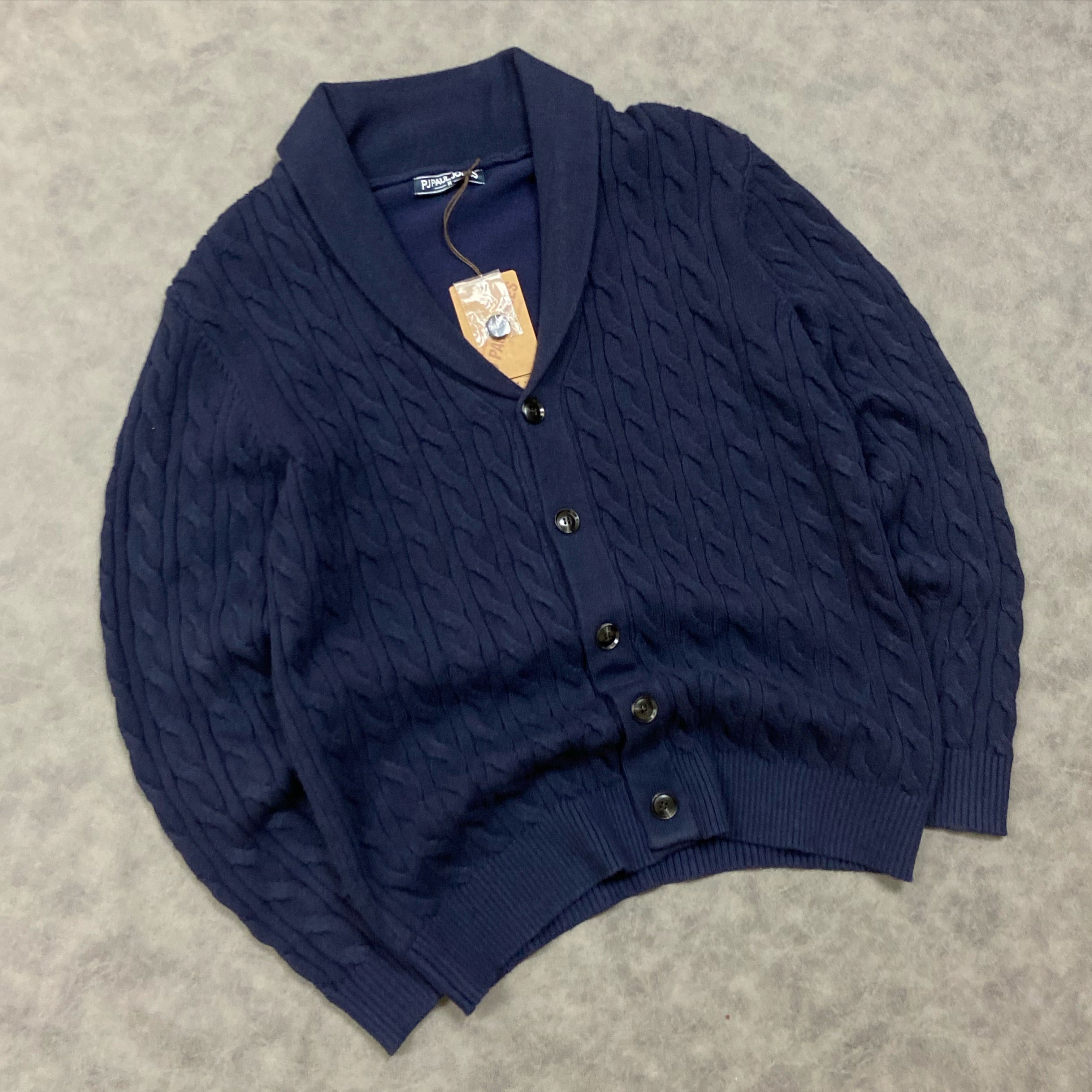 PJ PAUL JONES Strickjacke Herren Button Down Cardigan Mit Schalkragen