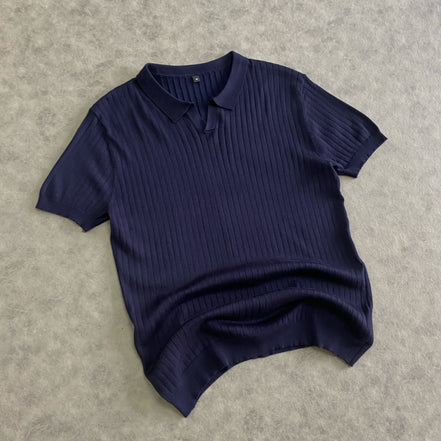 Cable Knit Polo Shirt