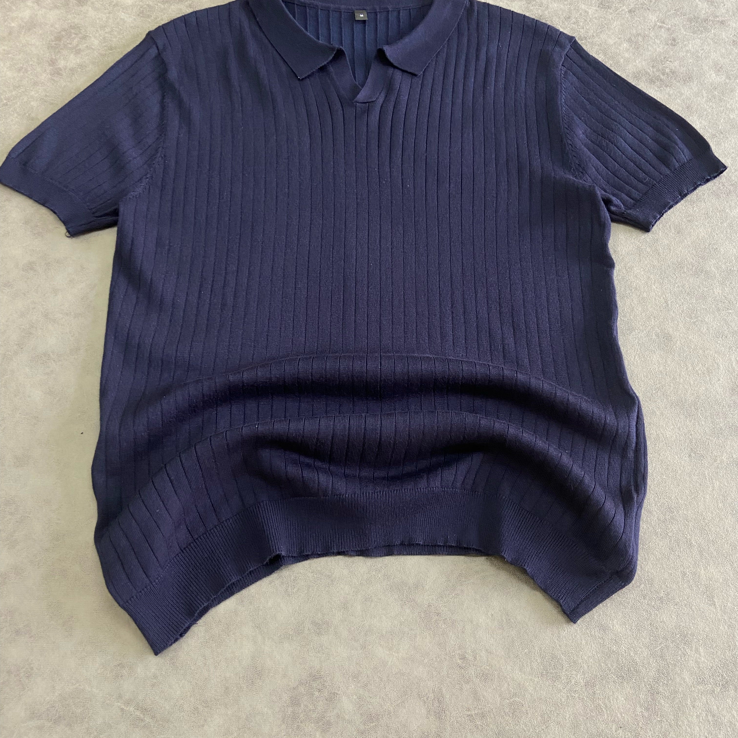 Cable Knit Polo Shirt