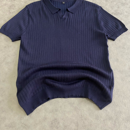 Cable Knit Polo Shirt