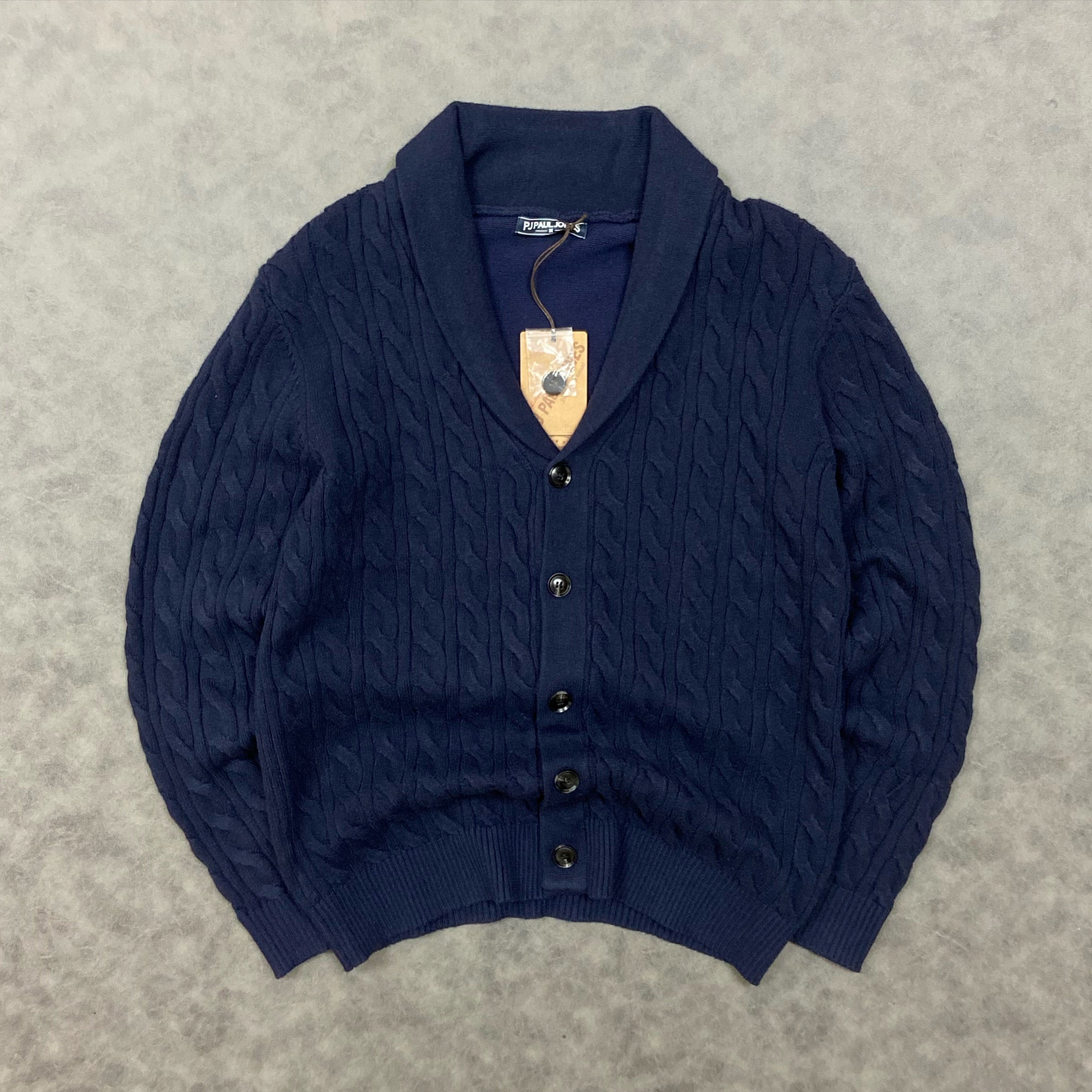 PJ PAUL JONES Strickjacke Herren Button Down Cardigan Mit Schalkragen