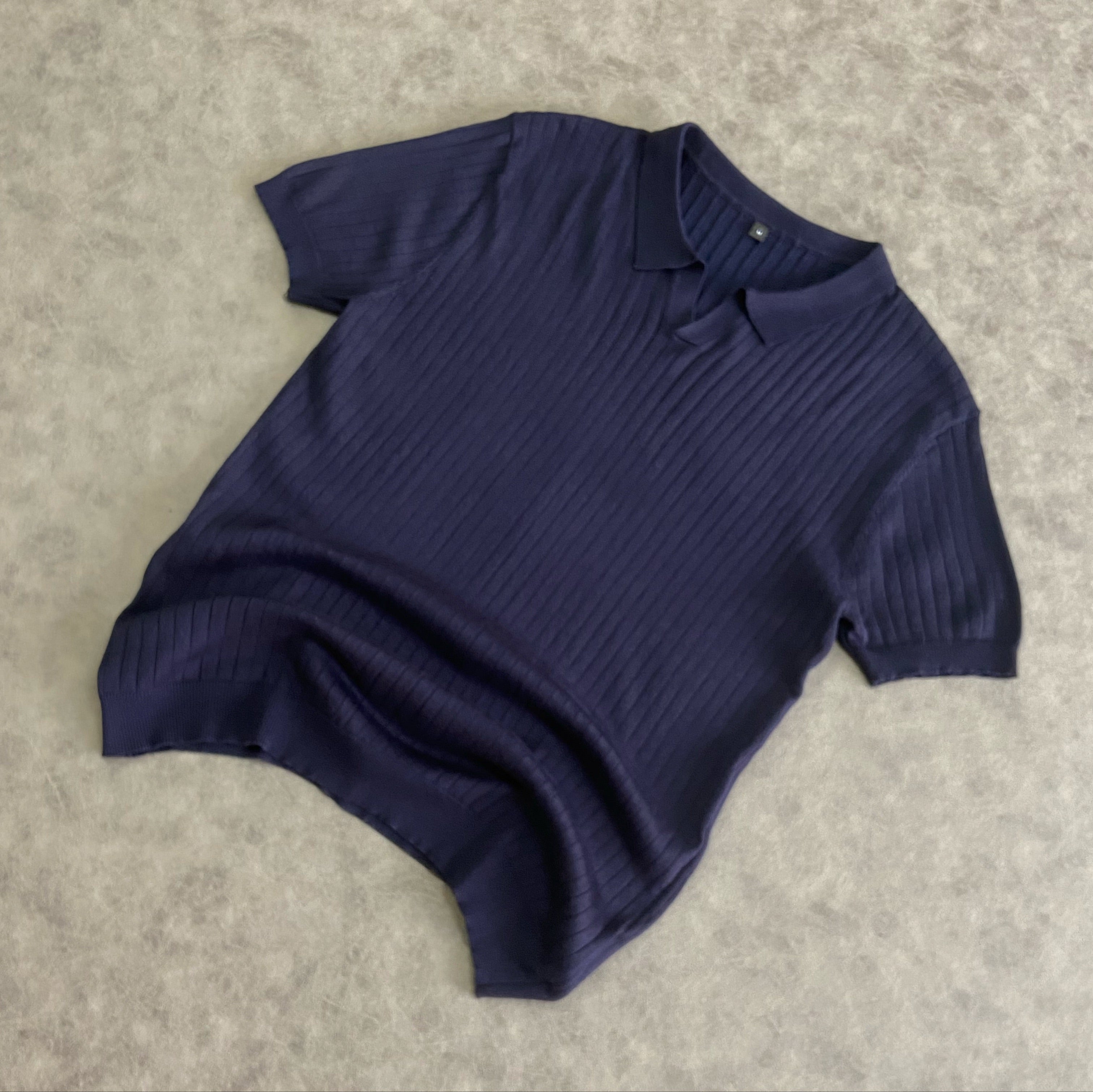 Cable Knit Polo Shirt