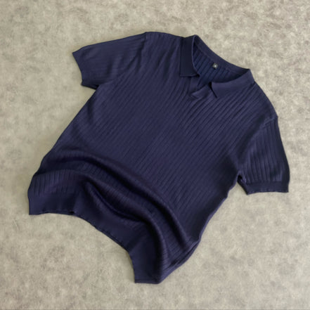Cable Knit Polo Shirt