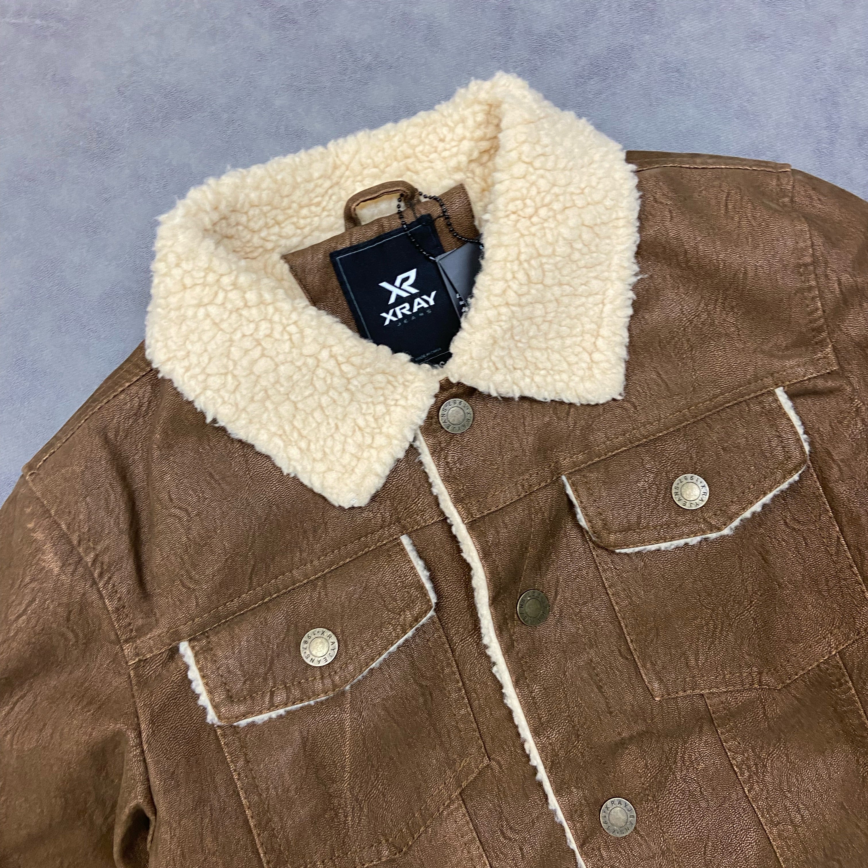X RAY BOYS FAUX SUEDE RANGER JACKET