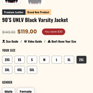 UNLV Black Varsity Jacket