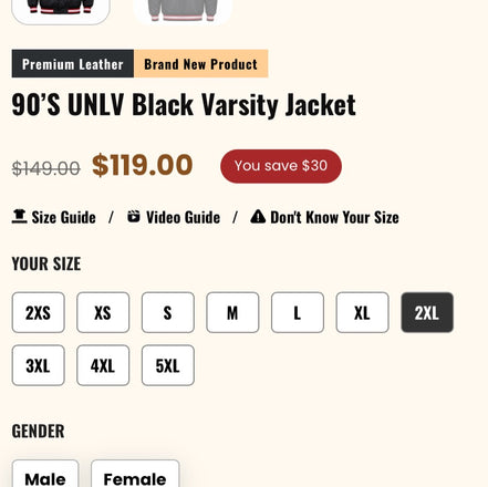 UNLV Black Varsity Jacket