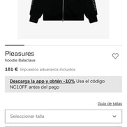 PLEASURES ZERO X BALACLAVA ZIP HOODIE