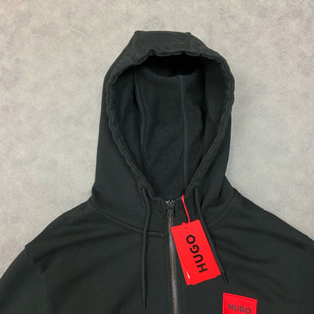 COTTON-TERRY ZIP-UP HOODIE WITH LOGO LABEL