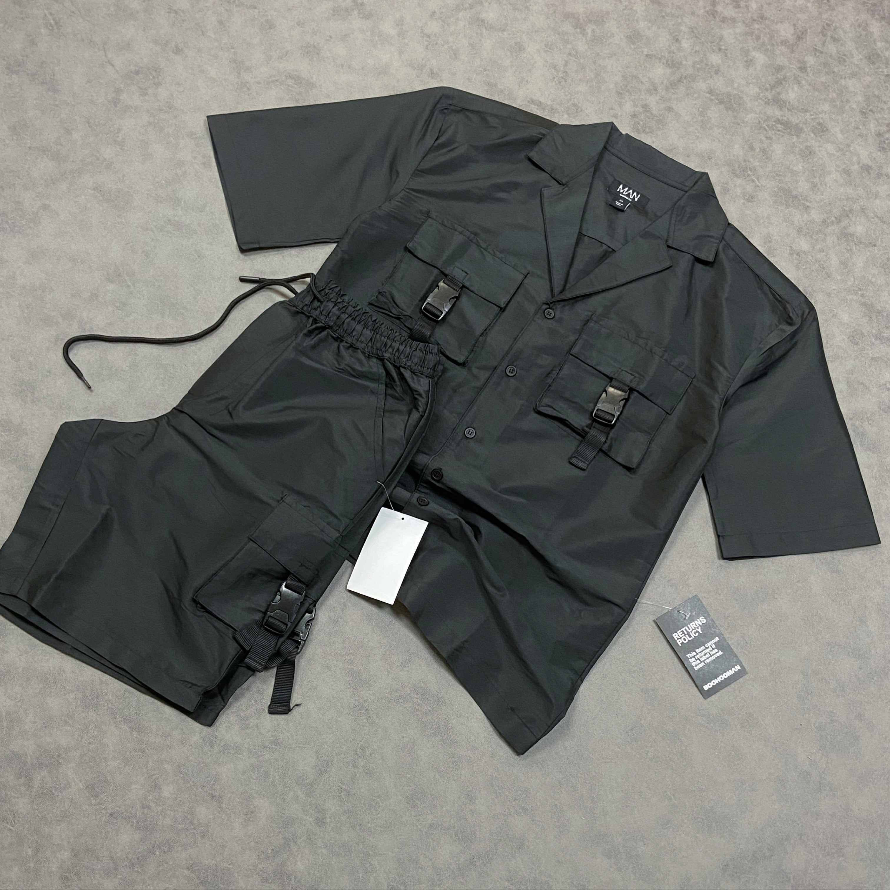 Oversized Utility Shirt & Cargo Short Set