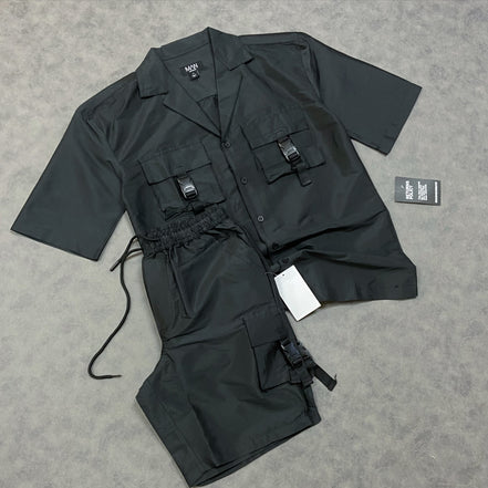 Oversized Utility Shirt & Cargo Short Set