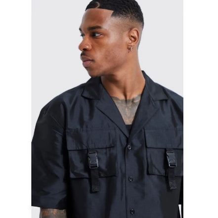 Oversized Utility Shirt & Cargo Short Set