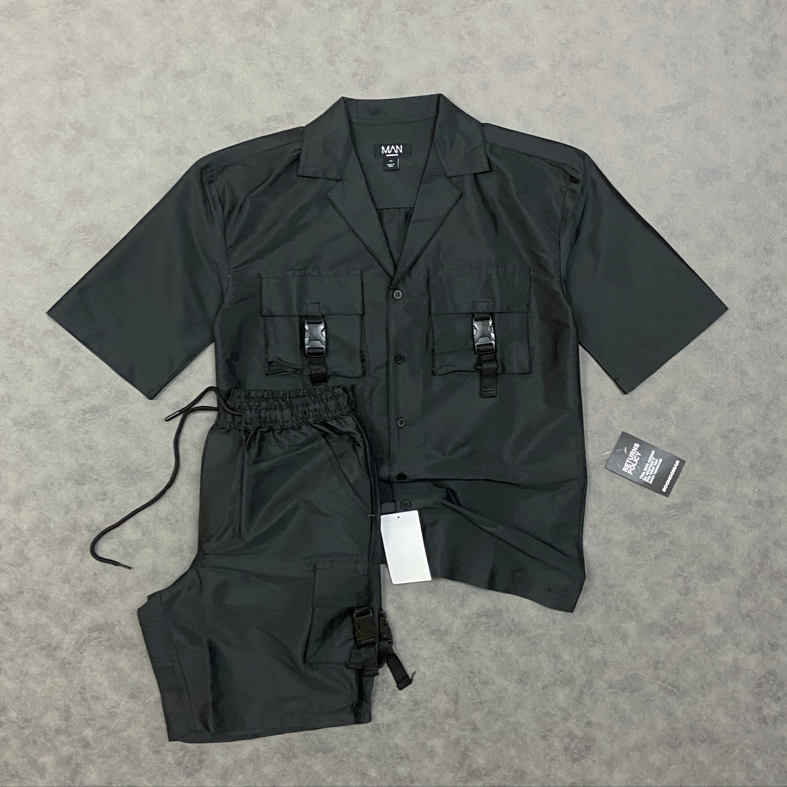 Oversized Utility Shirt & Cargo Short Set