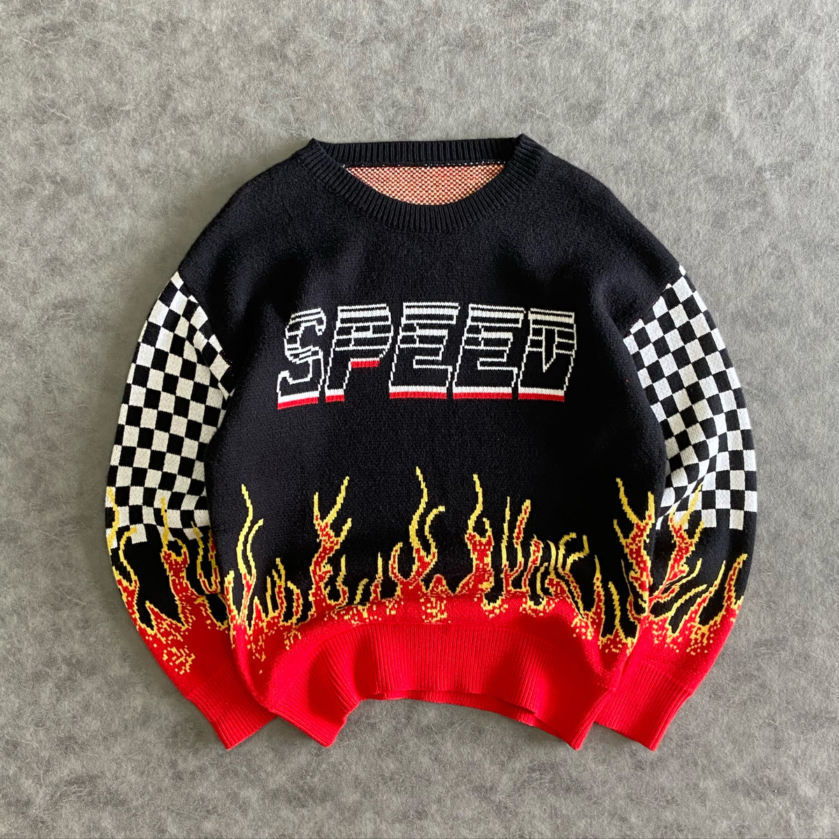 Pavtros 1pc Fire Racing Crewneck