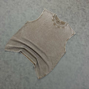Muscle Fit Tank Acid Wash T-Shirt