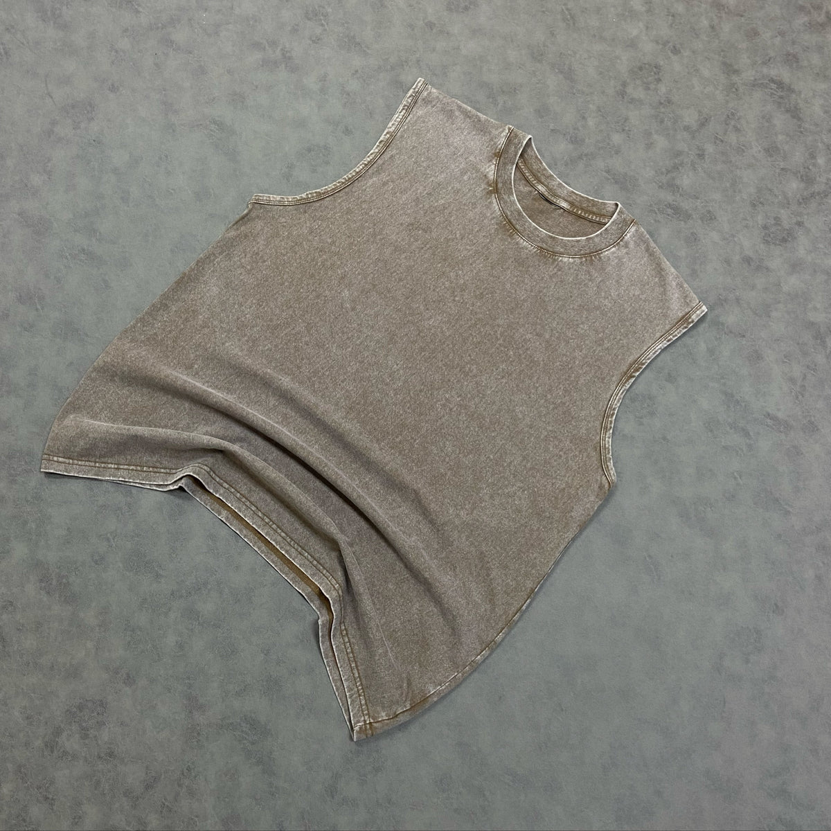 Muscle Fit Tank Acid Wash T-Shirt