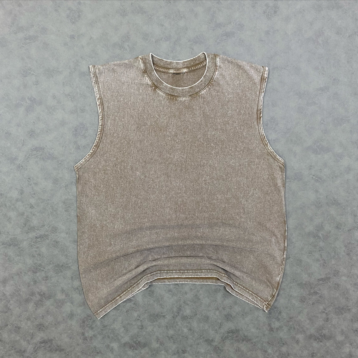 Muscle Fit Tank Acid Wash T-Shirt