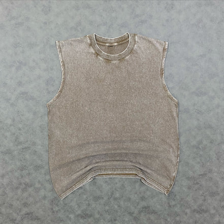 Muscle Fit Tank Acid Wash T-Shirt