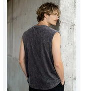 Muscle Fit Tank Acid Wash T-Shirt